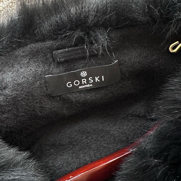 Gorski Montreal hooded black real fur cape/shawl - Picture 2 of 7
